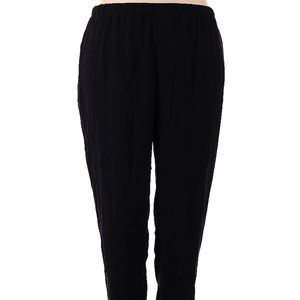 $258 New w/tags 14/16 Eileen Fisher black silk pants with elastic waist
